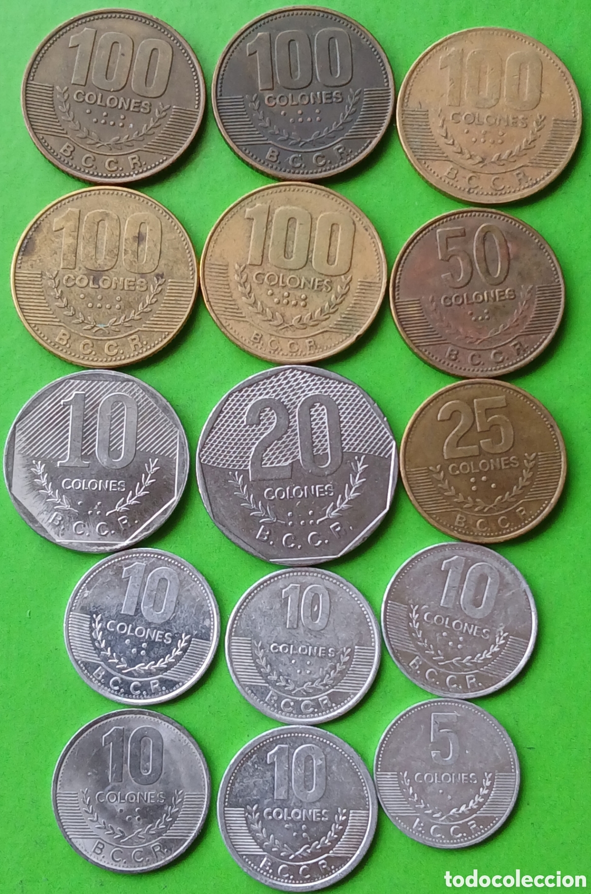 Monedas antiguas de Am&eacute;rica: Costa Rica lote 15 monedas/ diferentes fechas.