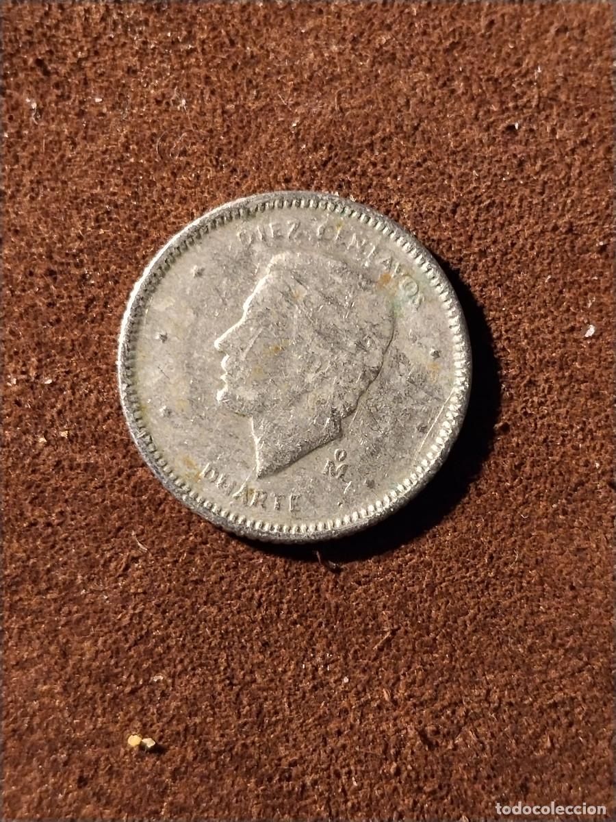 Monedas antiguas de Am&eacute;rica: Moneda Rep&uacute;blica Dominicana &ndash; 10 Centavos 1984 &ndash; Escudo nacional