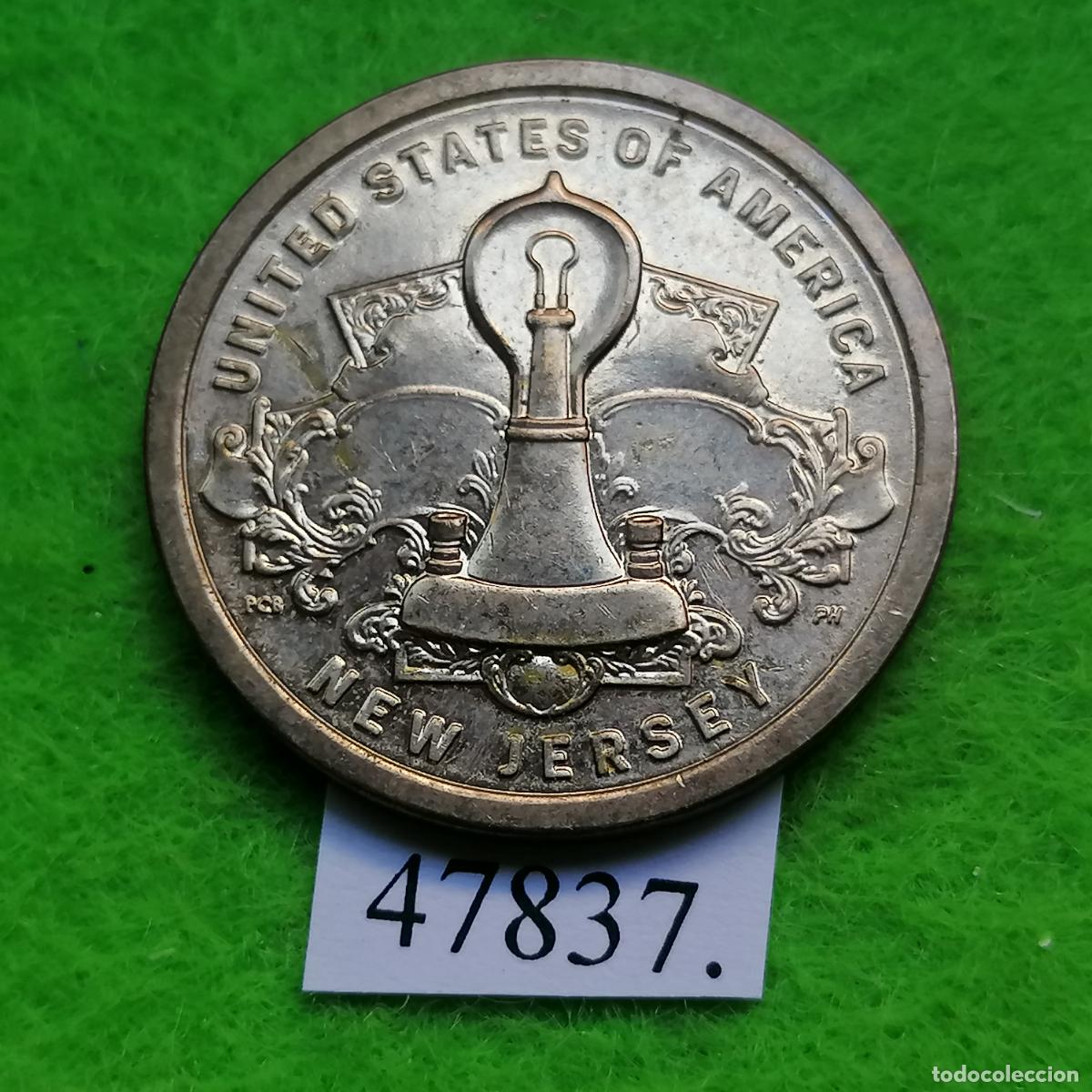 Monedas antiguas de Am&eacute;rica: Estados Unidos Am&eacute;rica, 1 dolar 2019 D, American Innovation New Jersey , USA