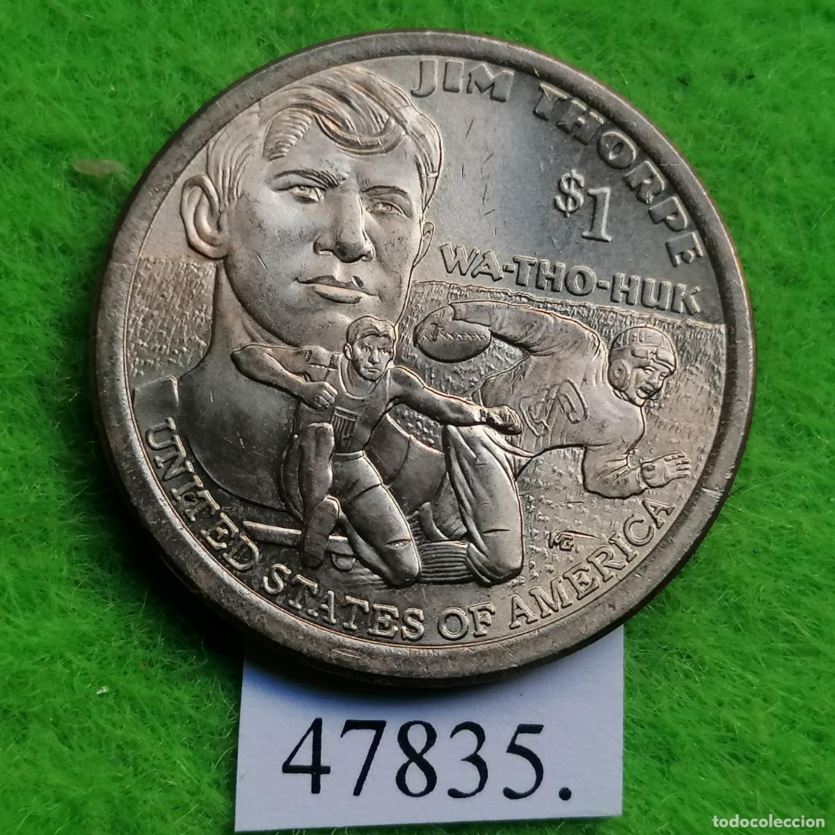 Monedas antiguas de Am&eacute;rica: Estados Unidos Am&eacute;rica, 1 dolar Sacagawea 2018, Jim Thorpe, USA