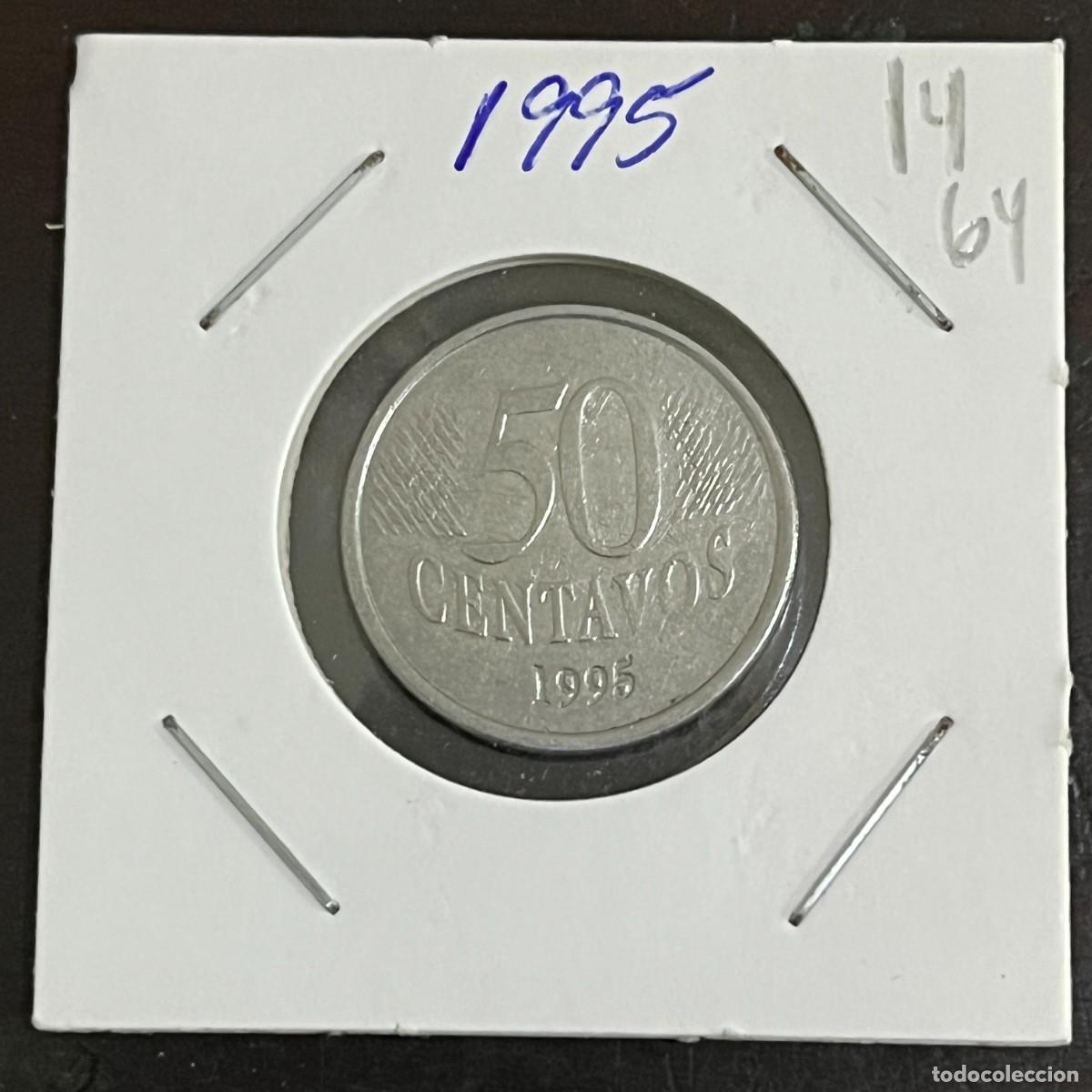 Monedas antiguas de Am&eacute;rica: Coin 50 Centavos 1995 Brazil - Stainless Steel - KM# 635 - i1464
