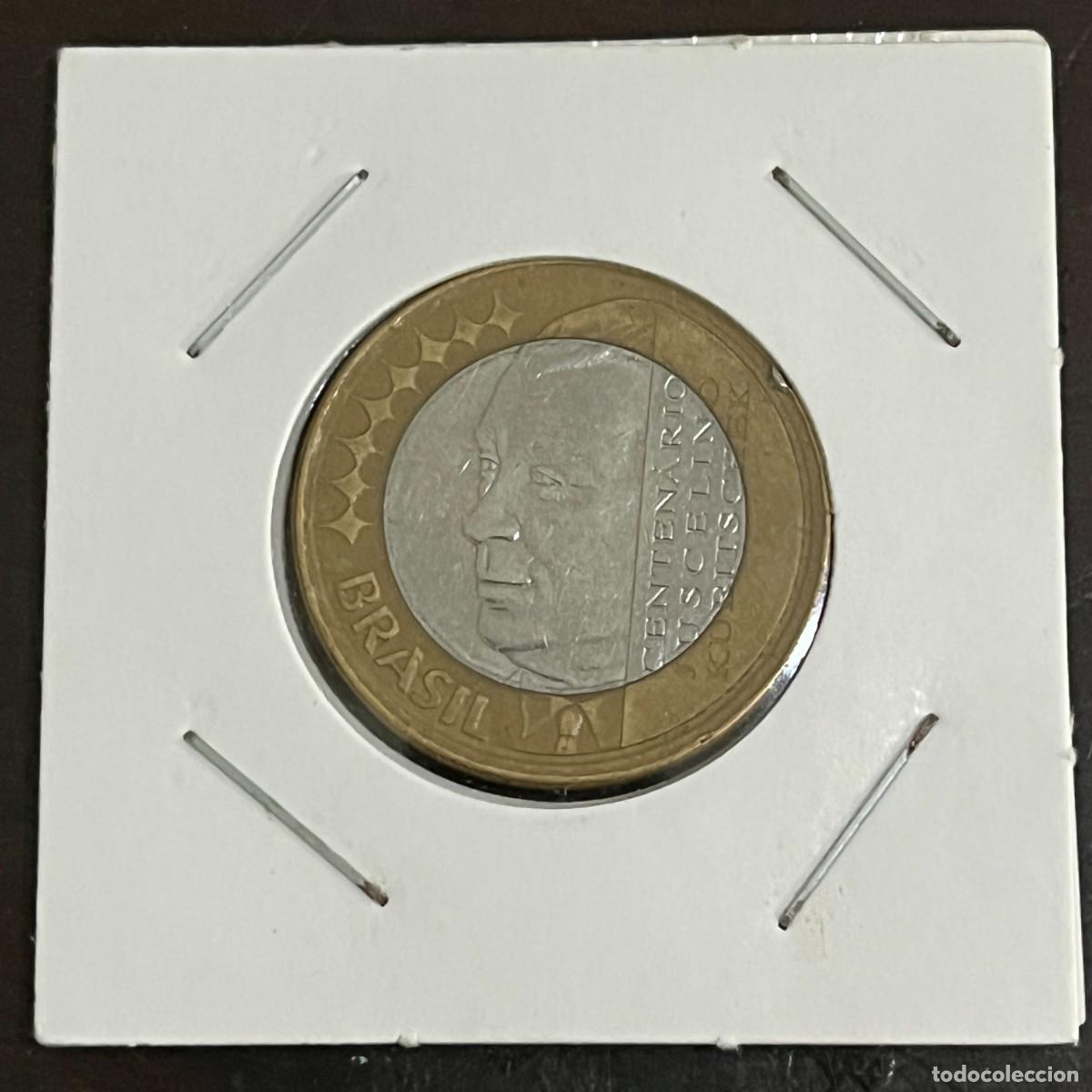 Monedas antiguas de Am&eacute;rica: Brazil Coin 1 Real 2002 100th Anniversary of Juscelino Kubitsch KM# 656 i1463