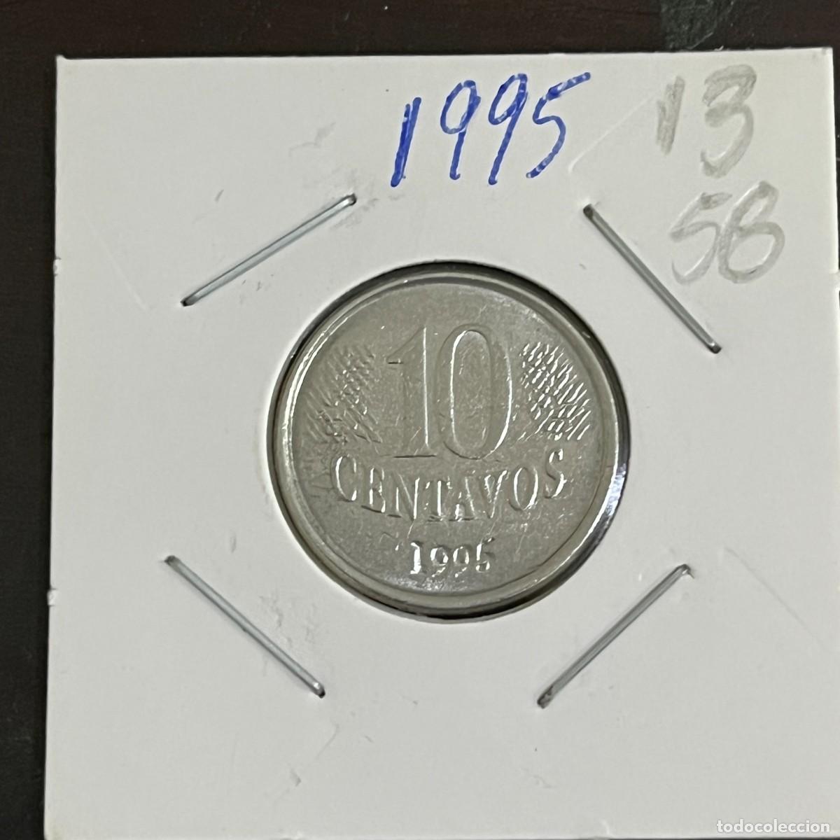 Monedas antiguas de Am&eacute;rica: Coin 10 Centavos 1995 KM# 633 Brazil - Stainless Steel - I1358