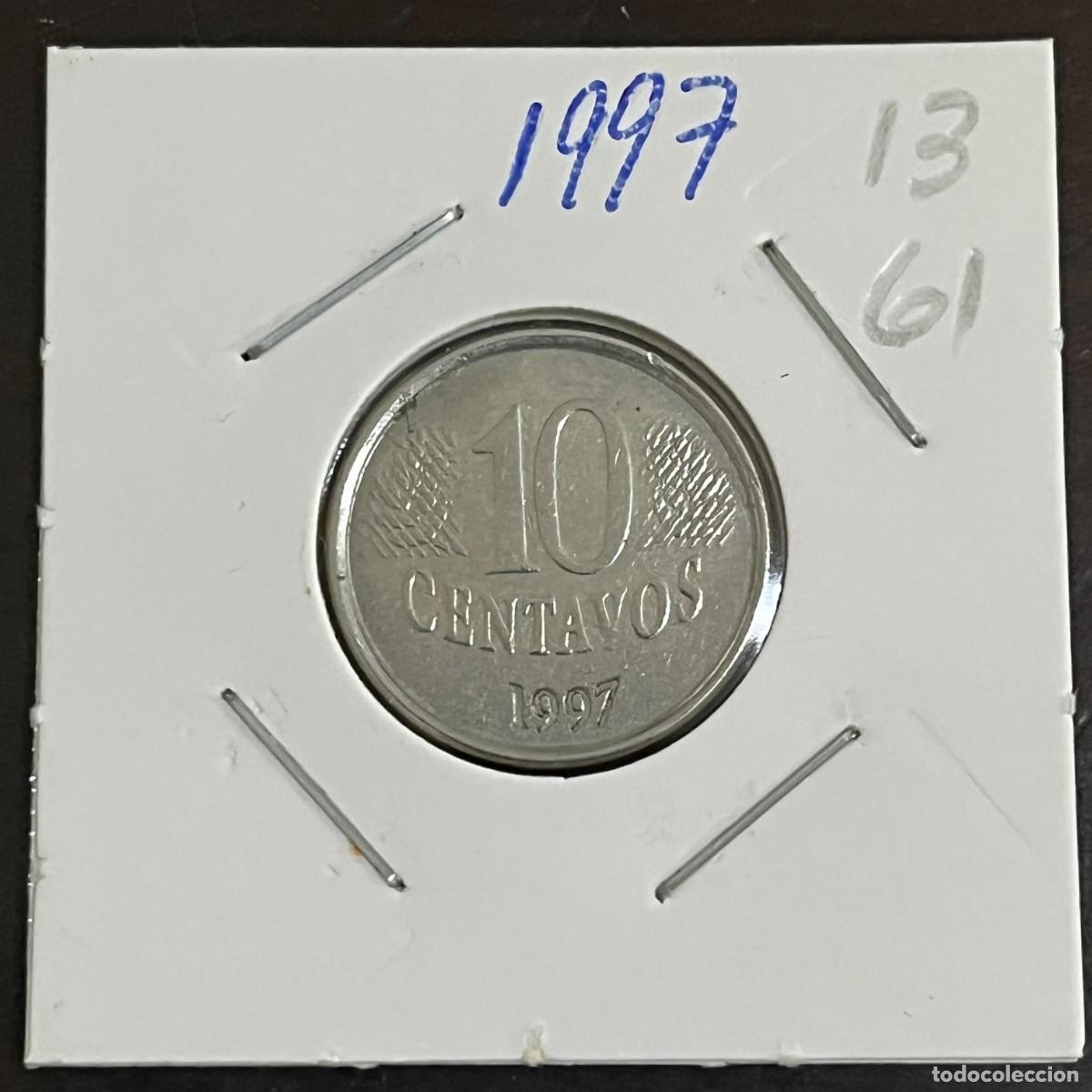 Monedas antiguas de Am&eacute;rica: Coin 10 Centavos 1997 KM# 633 Brazil - Stainless Steel - I1361