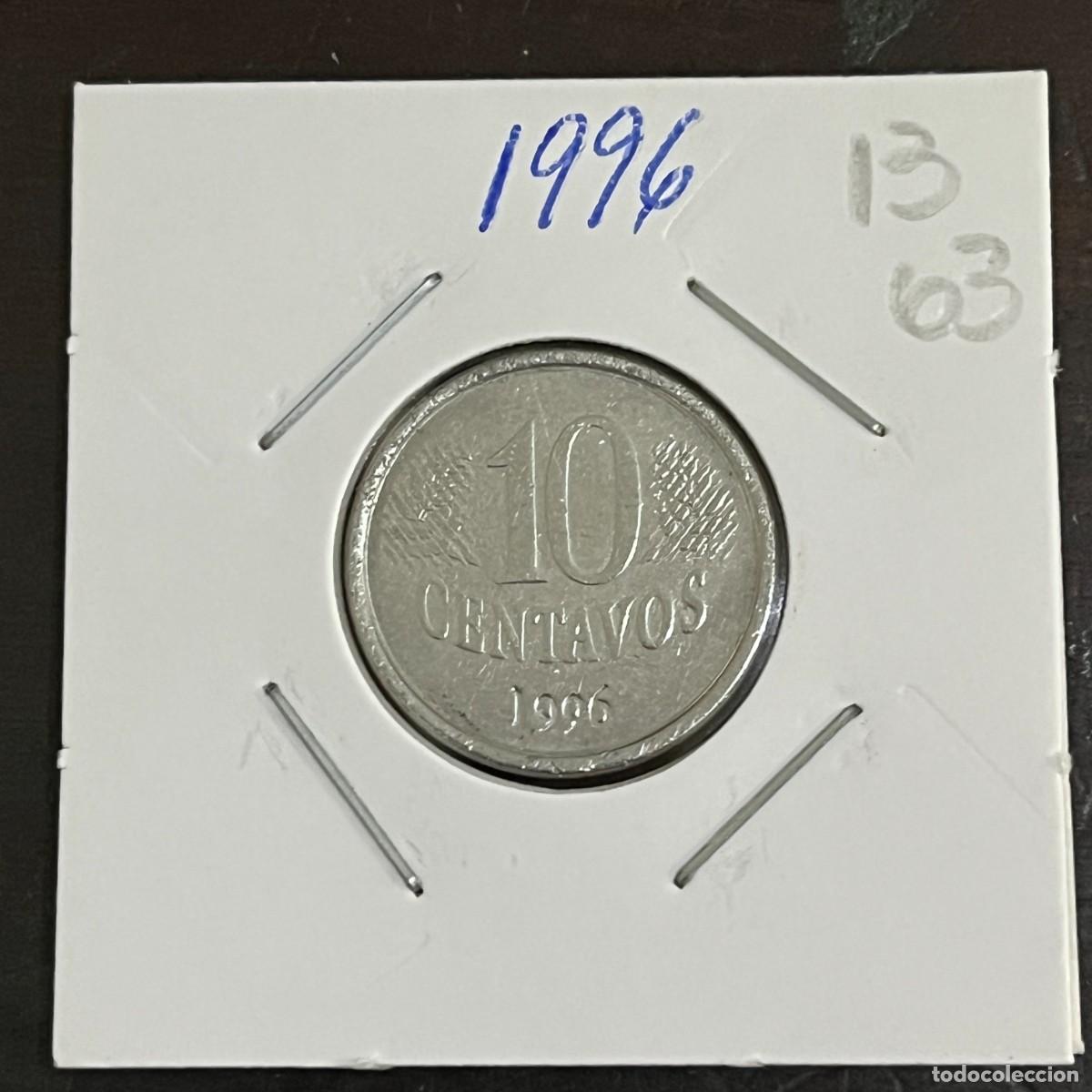 Monedas antiguas de Am&eacute;rica: Coin 10 Centavos 1996 KM# 633 Brazil - Stainless Steel - I1363
