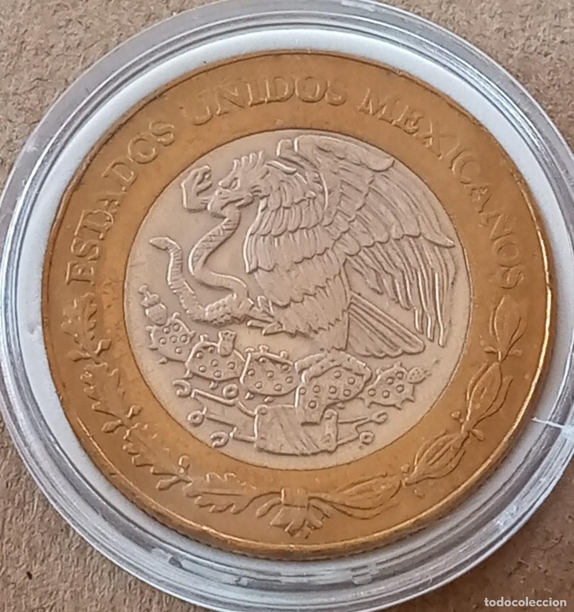 Monedas antiguas de Am&eacute;rica: LOTE 171- ESCASA Y MUY BUSCADA, MONEDA BIMETALICA DE MEXICO, PLATA