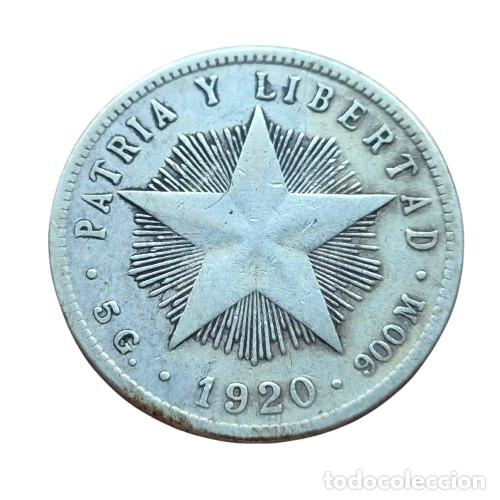 Monedas antiguas de Am&eacute;rica: REP&Uacute;BLICA DE CUBA. 20 CENTAVOS 1920. PLATA. 5gr