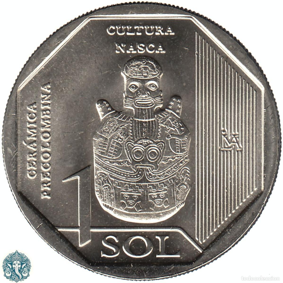 Monedas antiguas de Am&eacute;rica: PER&Uacute; 1 Sol 2025 Cer&aacute;mica Precolombina - Cultura Nazca KM#-