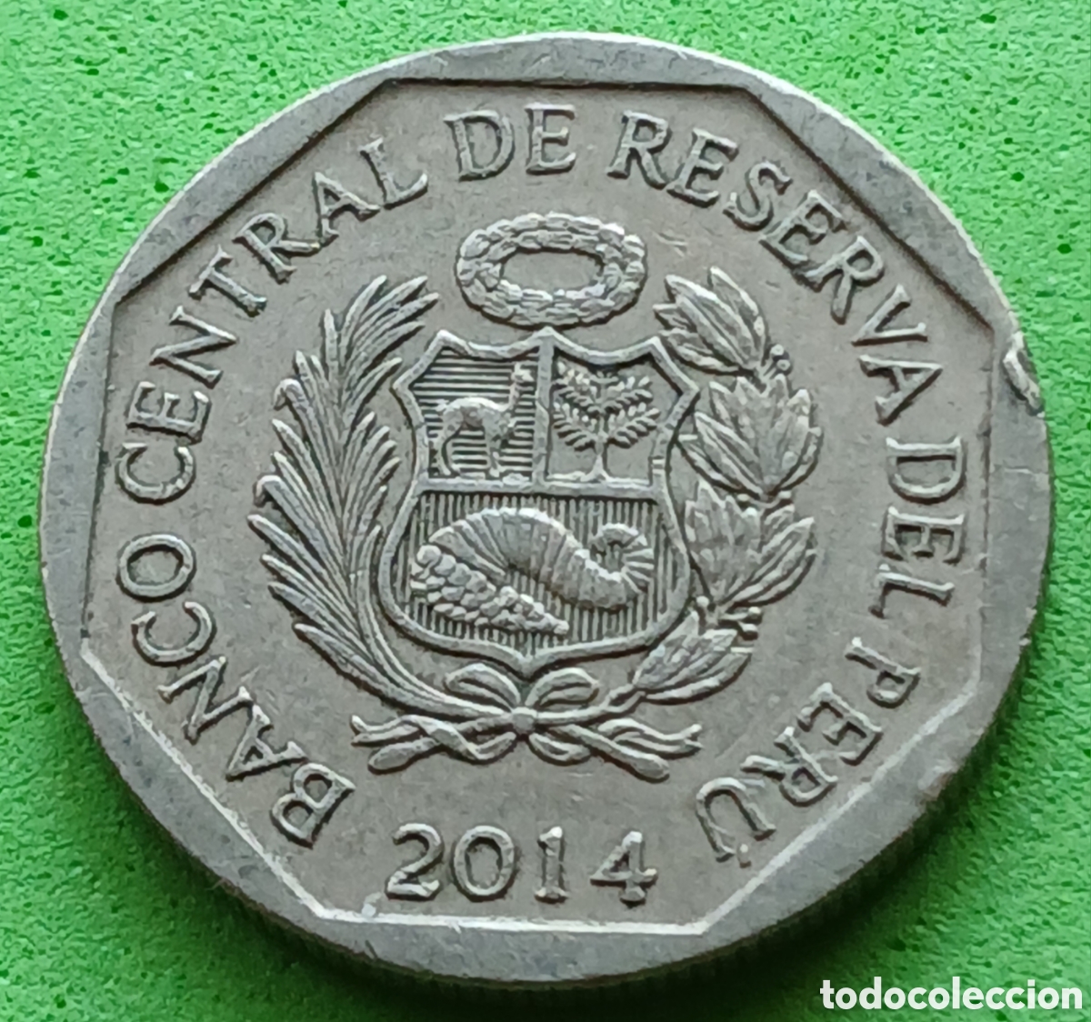 Monedas antiguas de Am&eacute;rica: Per&uacute; 50 c&eacute;ntimos 2014 km#307.4