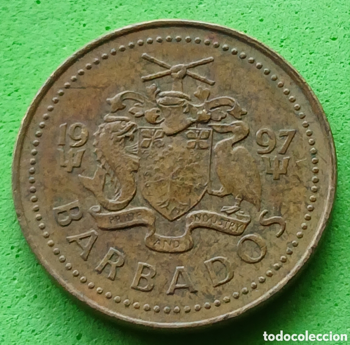 Monedas antiguas de Am&eacute;rica: Barbados 5 cents 1997 km#11