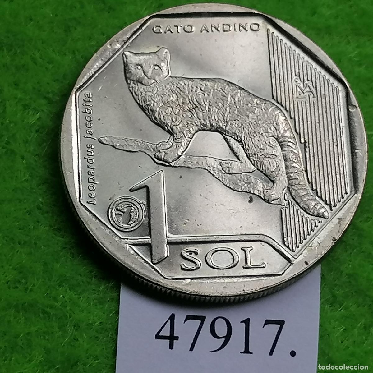 Monedas antiguas de Am&eacute;rica: Per&uacute; 1 sol 2019, Gato Andino