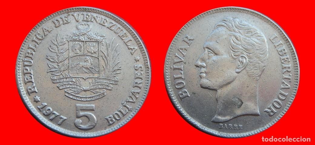 Monedas antiguas de Am&eacute;rica: 5 BOLIVARES 1977 VENEZUELA-151929