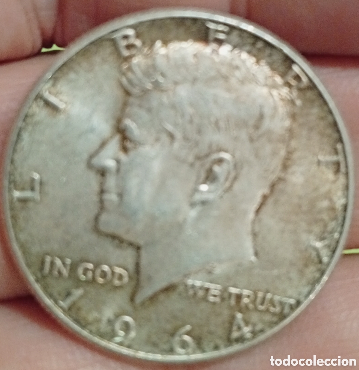 Monedas antiguas de Am&eacute;rica: Moneda de plata a&ntilde;o 1964 Estados Unidos de Am&eacute;rica Half Dollar