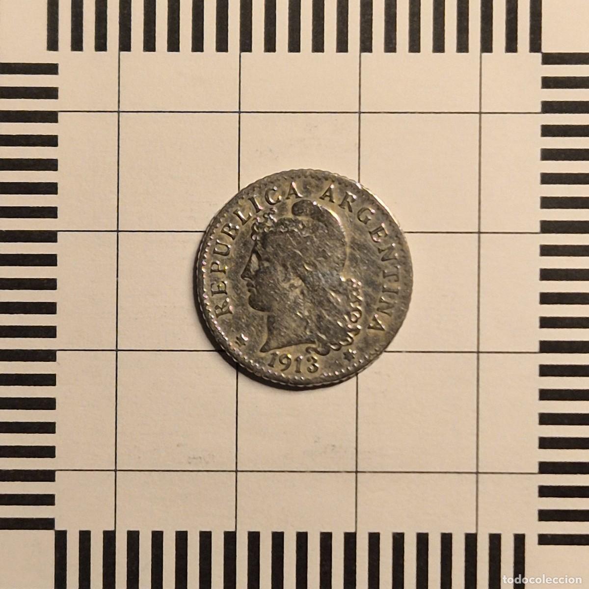 Monedas antiguas de Am&eacute;rica: 5 CENTAVOS, ARGENTINA. 1913. (KM#34).