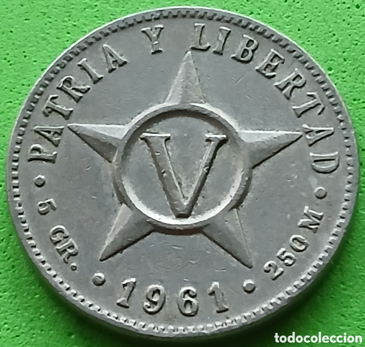 Monedas antiguas de Am&eacute;rica: Cuba 5 centavos 1961 km#11.3
