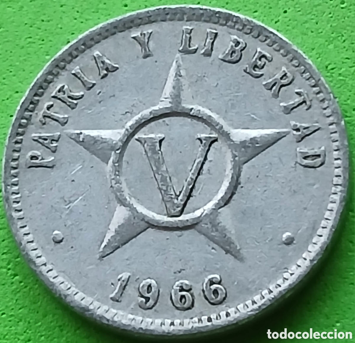 Monedas antiguas de Am&eacute;rica: Cuba 5 centavos 1966 kn#34