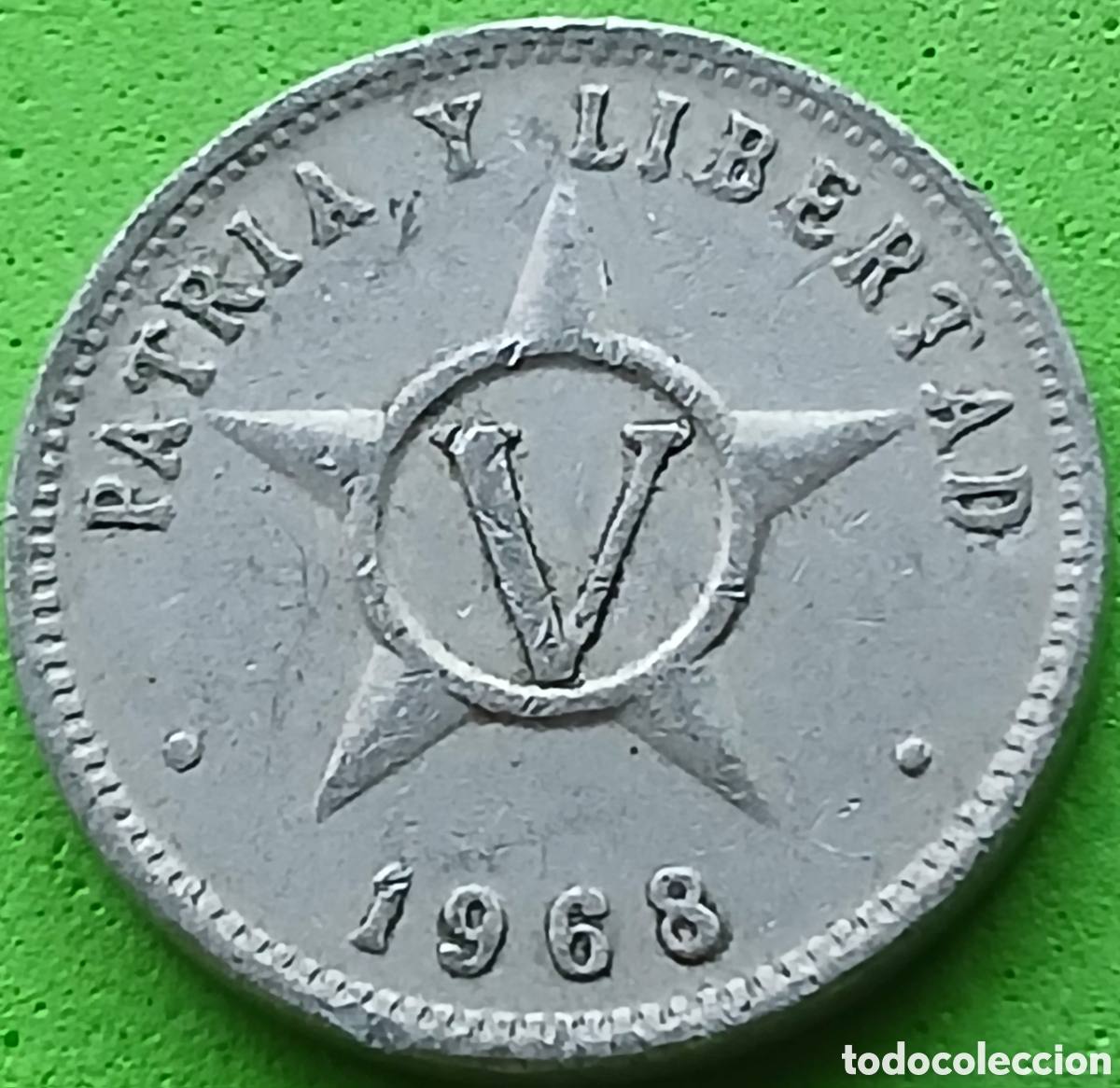 Monedas antiguas de Am&eacute;rica: Cuba 5 centavos 1968 km#34
