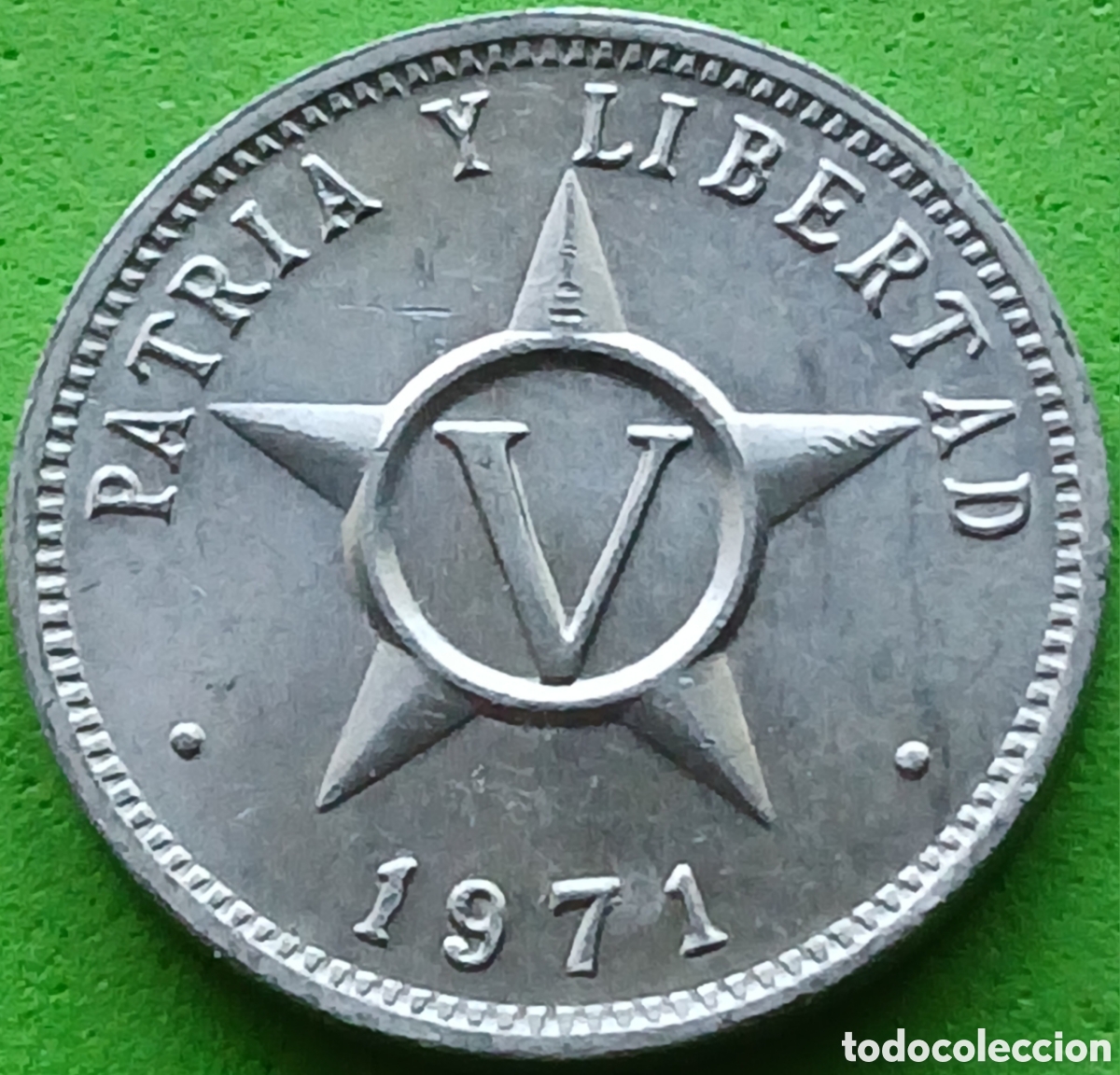 Monedas antiguas de Am&eacute;rica: Cuba 5 centavos 1971 km#34