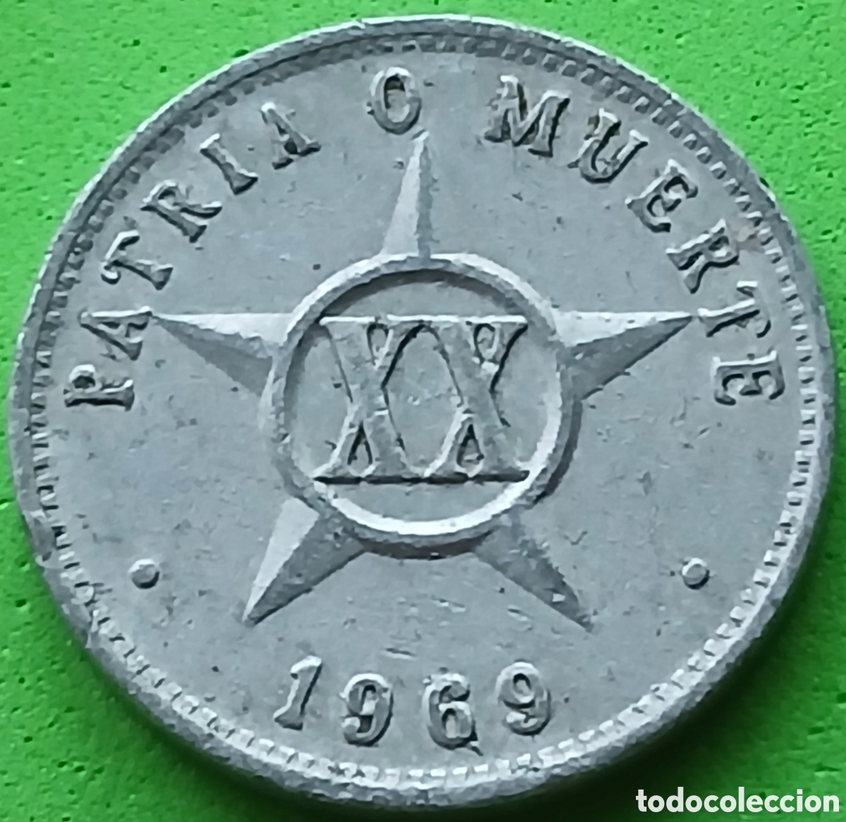 Monedas antiguas de Am&eacute;rica: Cuba 20 centavos 1969 km#35