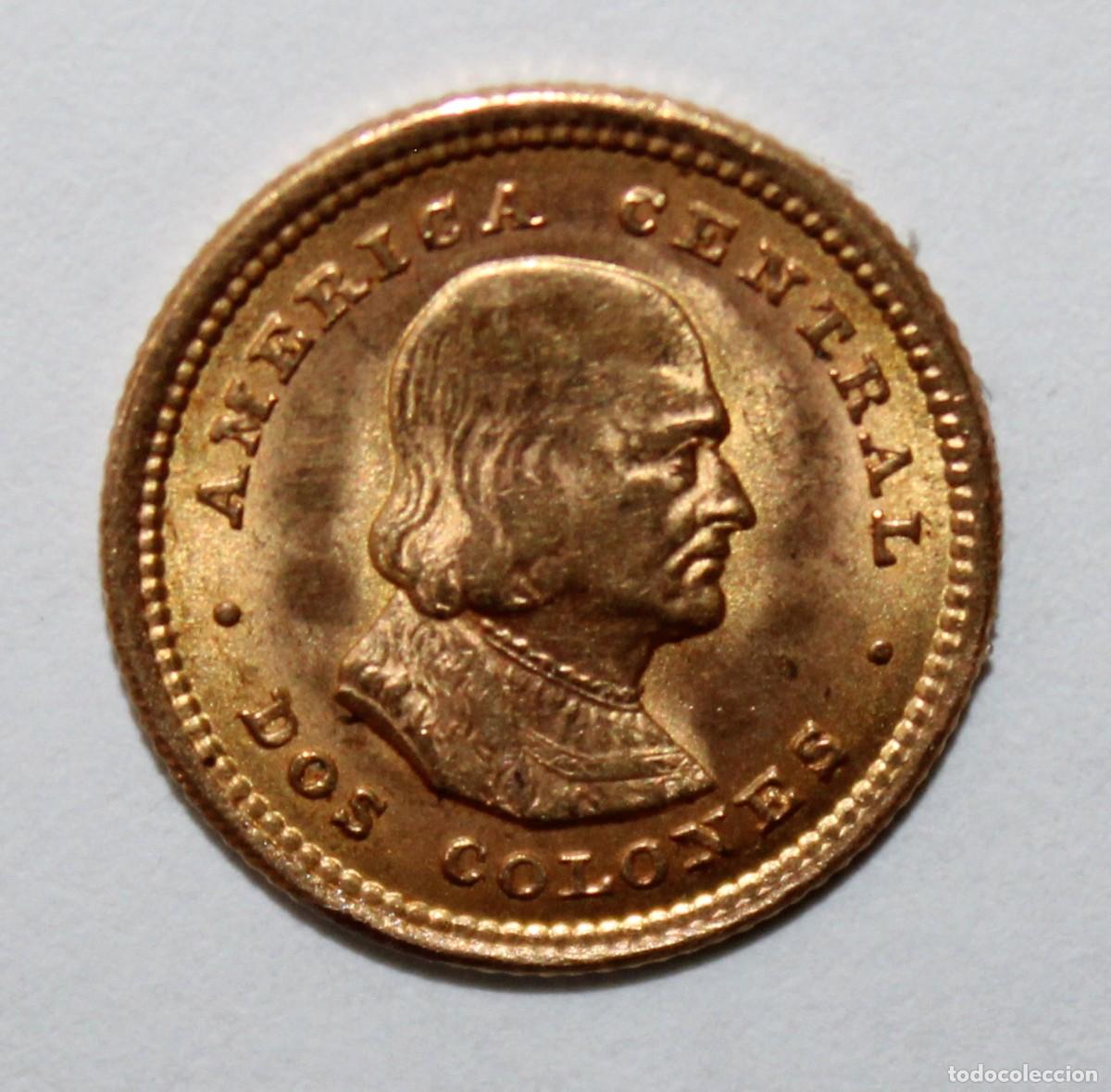 Monedas antiguas de Am&eacute;rica: MONEDA DE DOS COLONES DEL A&Ntilde;O 1900 - COSTA RICA - ORO DE 22 KILATES