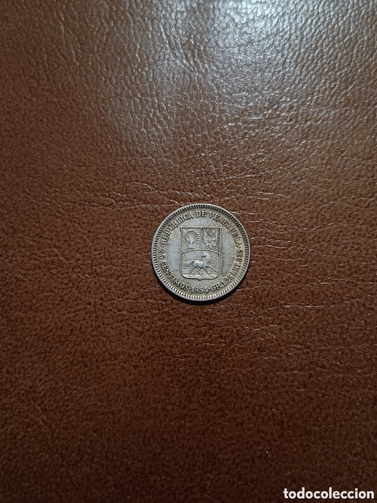 Monedas antiguas de Am&eacute;rica: 25 C&Eacute;NTIMOS 1954 PLATA - VENEZUELA