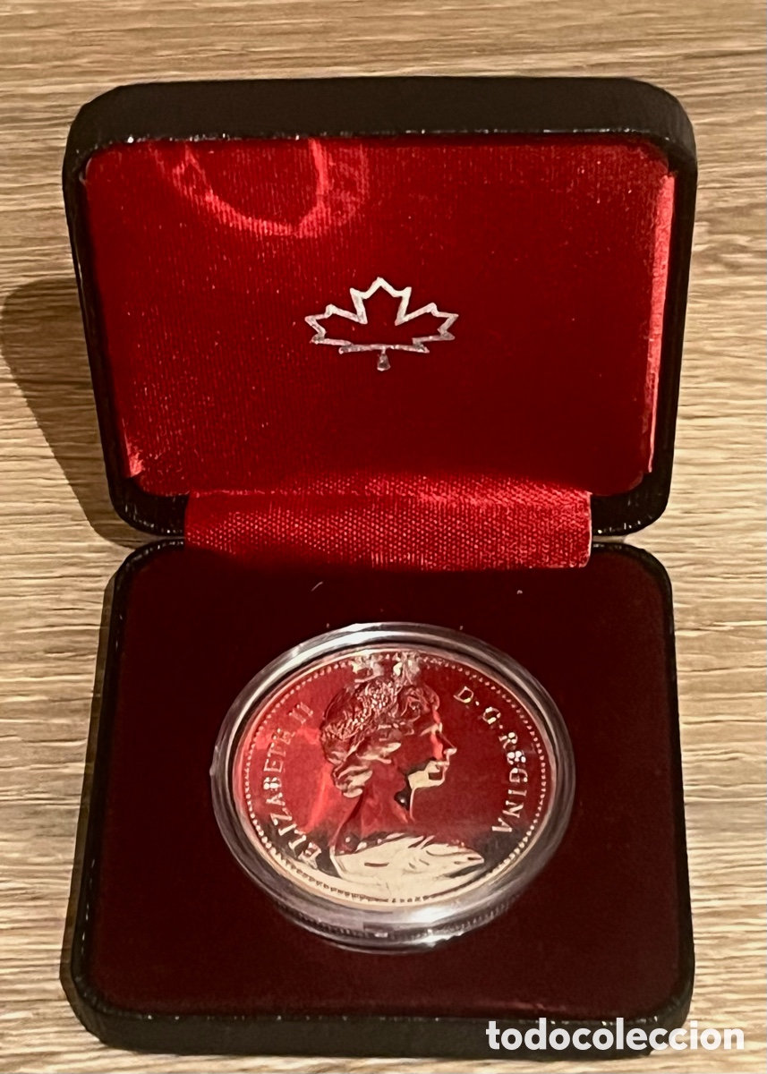 Monedas antiguas de Am&eacute;rica: MONEDA DE CANADA: DOLAR 1979 - PLATA - 300 ANIVERSARIO BARCO GRIFFON - CON CAJA