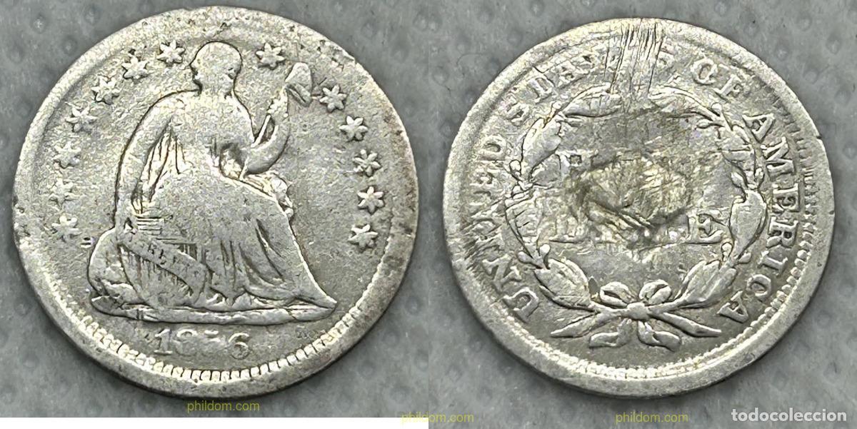 Monedas antiguas de Am&eacute;rica: 3732 ESTADOS UNIDOS 1856 ESTADOS UNIDOS 1856 1/2 CENTAVOS