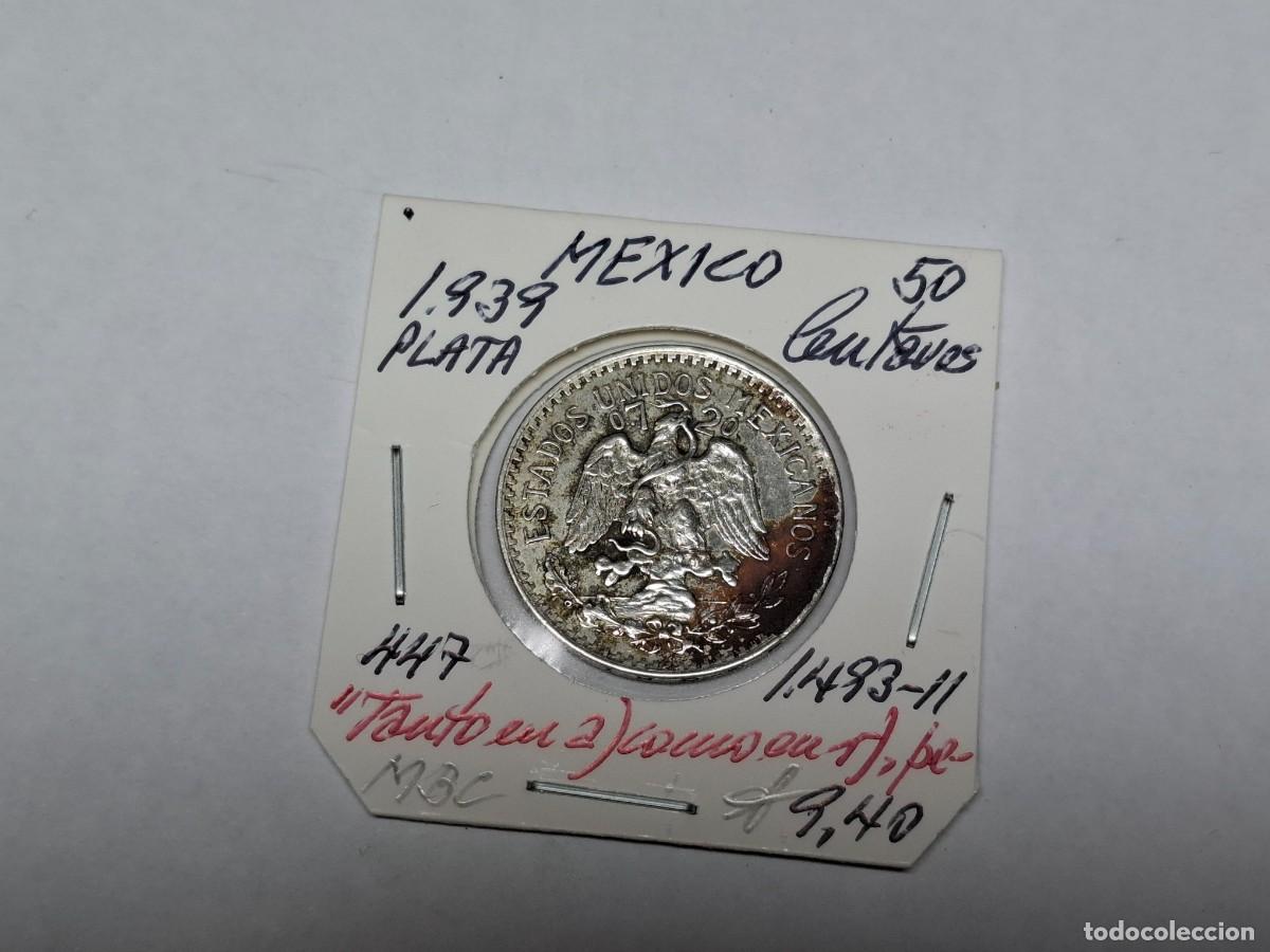 Monedas antiguas de Am&eacute;rica: 50 CENTAVOS de PLATA de 1939 KM 447 MEXICO en MBC