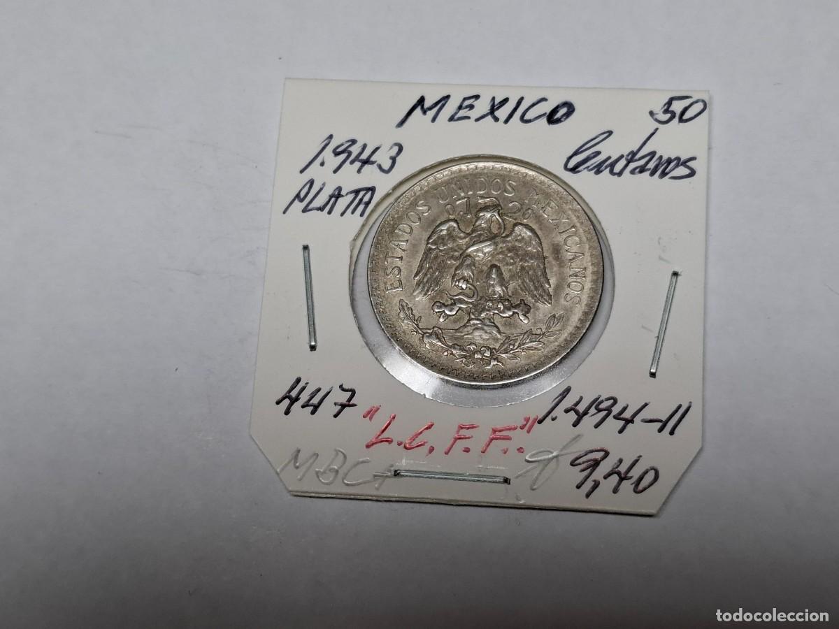Monedas antiguas de Am&eacute;rica: 50 CENTAVOS de PLATA de 1943 KM 447 MEXICO en MBC+