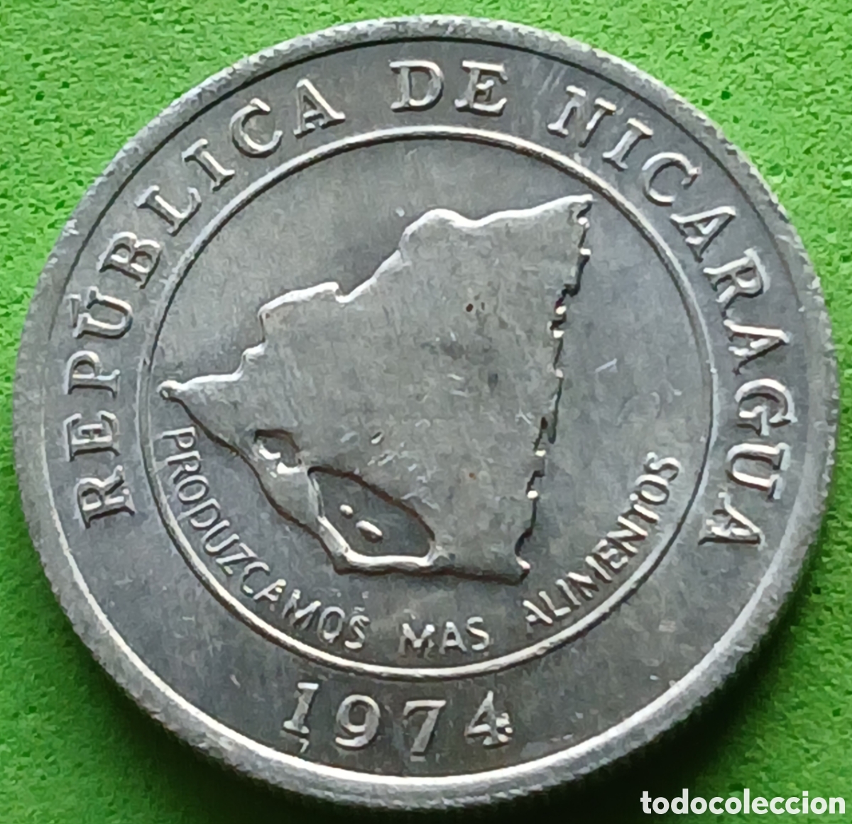 Monedas antiguas de Am&eacute;rica: Nicaragua 10 centavos 1974 km#29 FAO