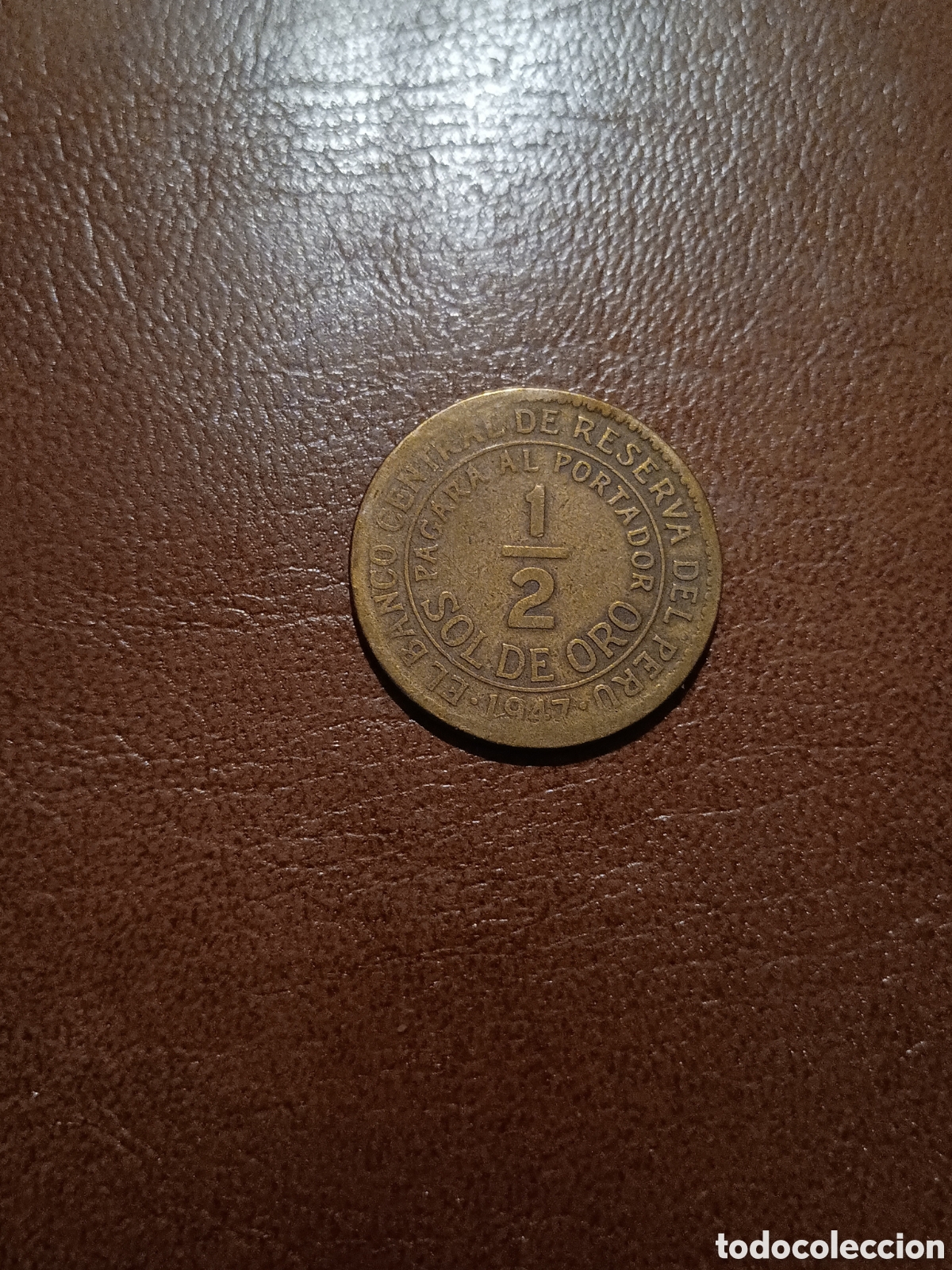 Monedas antiguas de Am&eacute;rica: 1/2 SOL DE ORO 1947 - PER&Uacute;