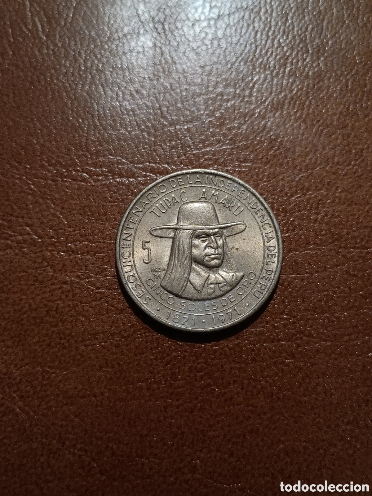 Monedas antiguas de Am&eacute;rica: 5 SOLES DE ORO 1821 1971 - PER&Uacute;