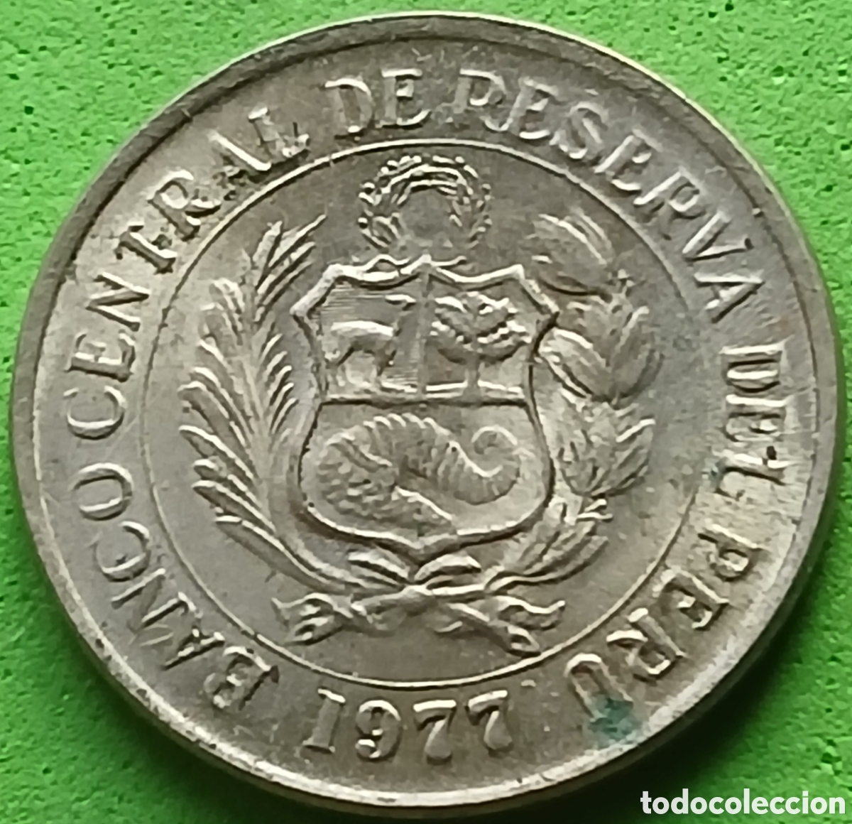 Monedas antiguas de Am&eacute;rica: Per&uacute; 5 soles de oro 1977 km#267