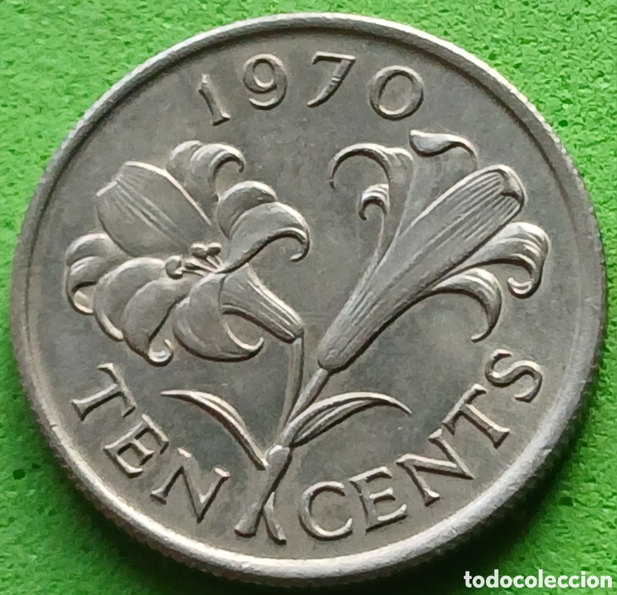Monedas antiguas de Am&eacute;rica: Bermudas ten cents 1970 km#17