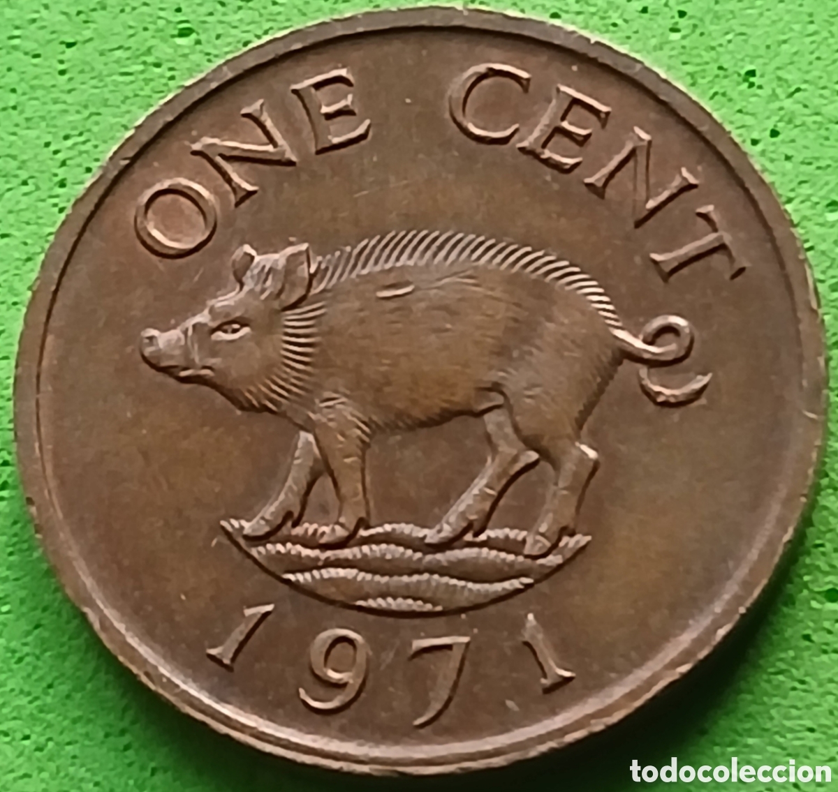 Monedas antiguas de Am&eacute;rica: Bermudas one cent 1971 km#15