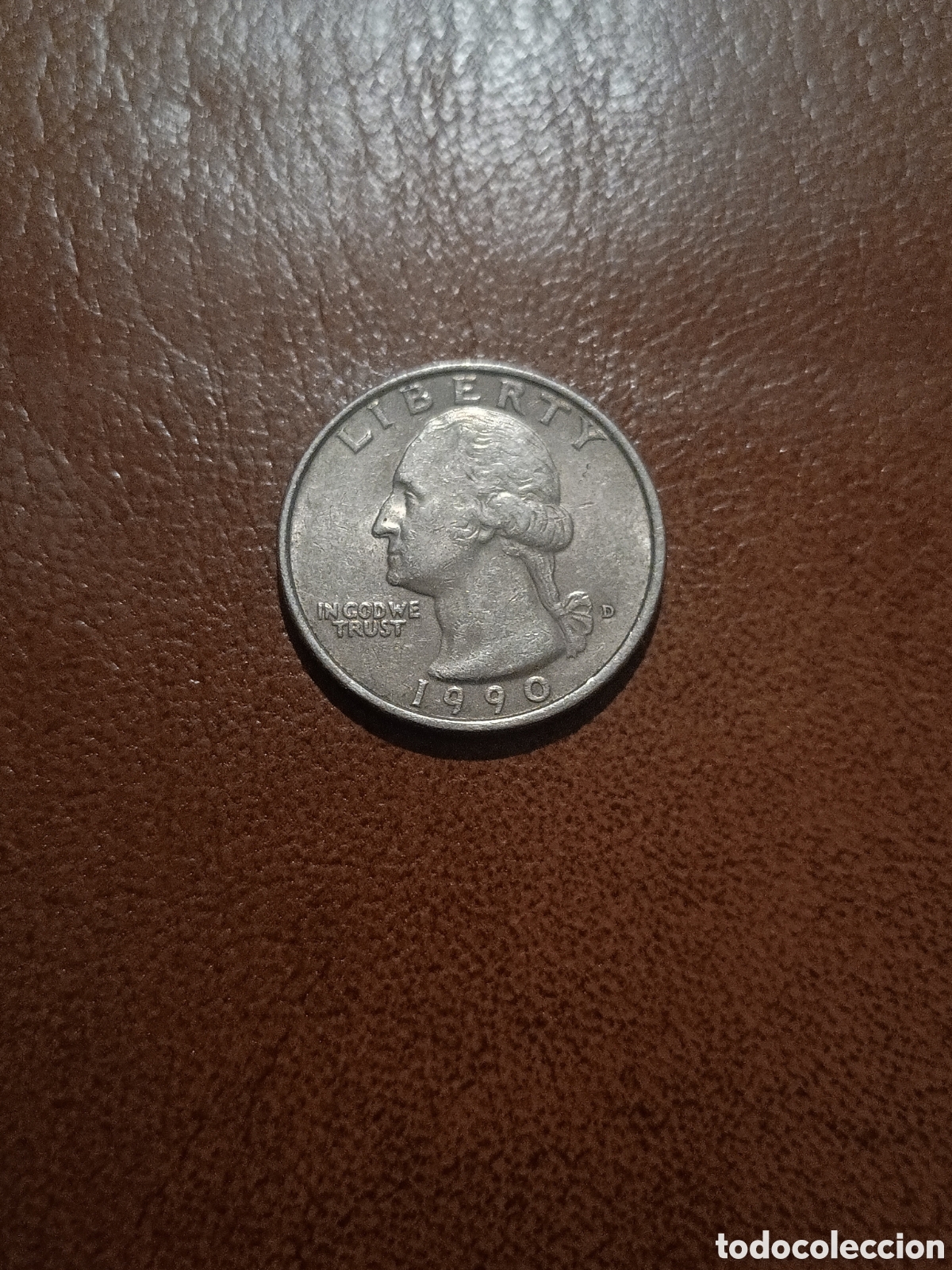 Monedas antiguas de Am&eacute;rica: 1/4 QUARTER DOLLAR 1990 D - EEUU