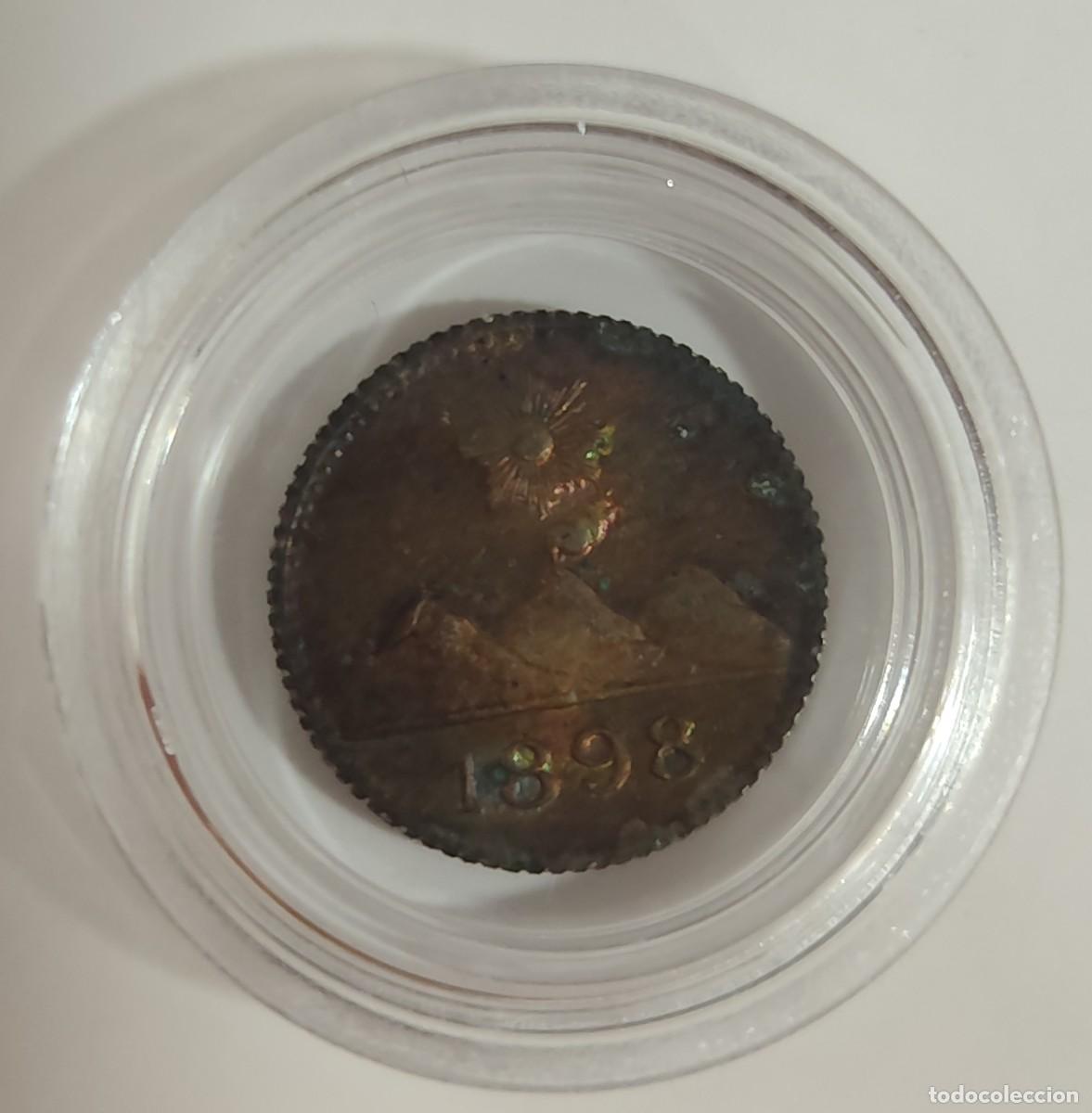 Monedas antiguas de Am&eacute;rica: GUATEMALA A&Ntilde;O 1898 1/4 REAL PLATA (835)