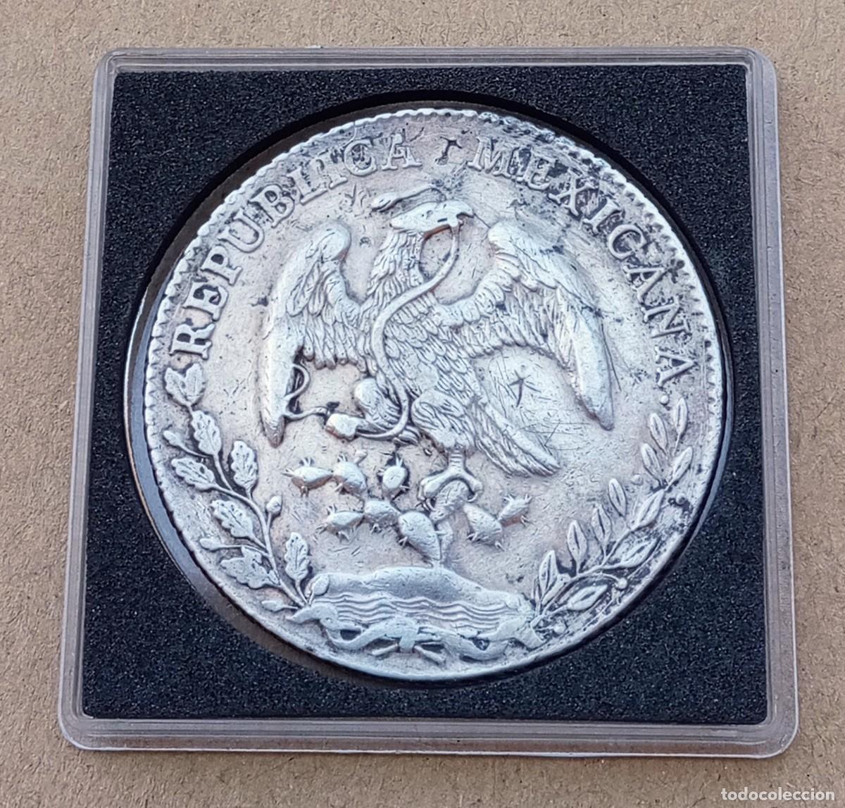 Monedas antiguas de Am&eacute;rica: MONEDA DE 8 REALES DE LA REPUBLICA MEXICANA DE 1884.