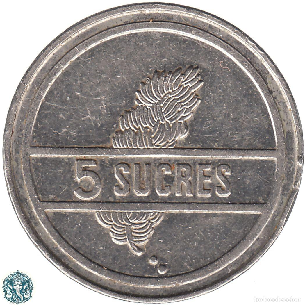 Monedas antiguas de Am&eacute;rica: ECUADOR 5 Sucres 1988 KM#91