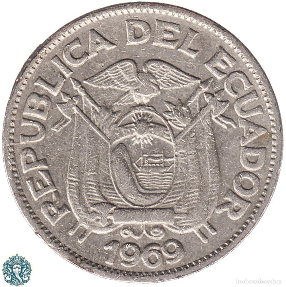 Monedas antiguas de Am&eacute;rica: ECUADOR 20 Centavos 1969 KM#77.1c