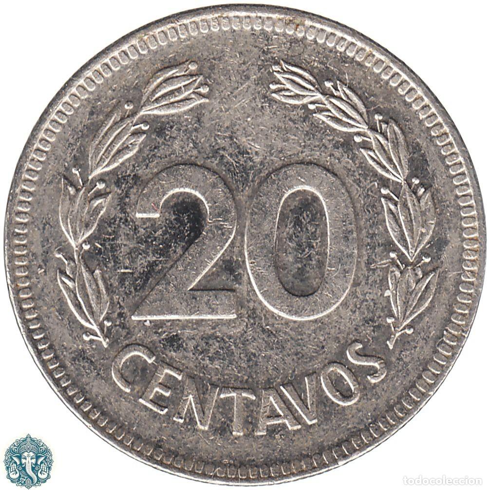 Monedas antiguas de Am&eacute;rica: ECUADOR 20 Centavos 1981 KM#77.2a - Foto 2
