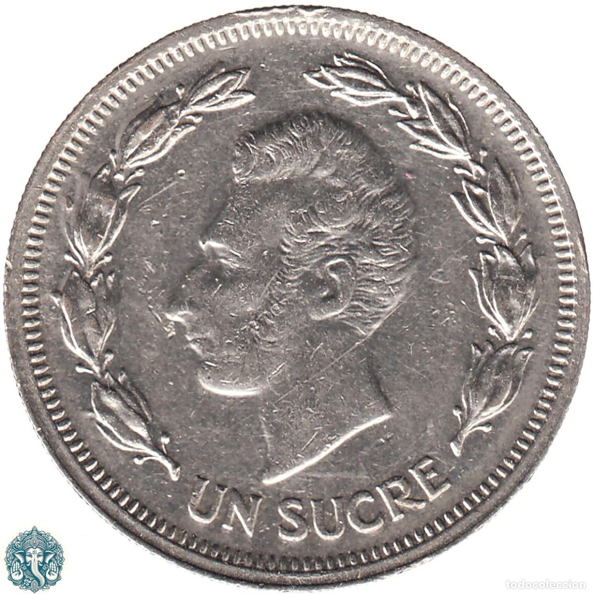 Monedas antiguas de Am&eacute;rica: ECUADOR 1 Sucre 1975 Antonio Jos&eacute; de Sucre KM#83