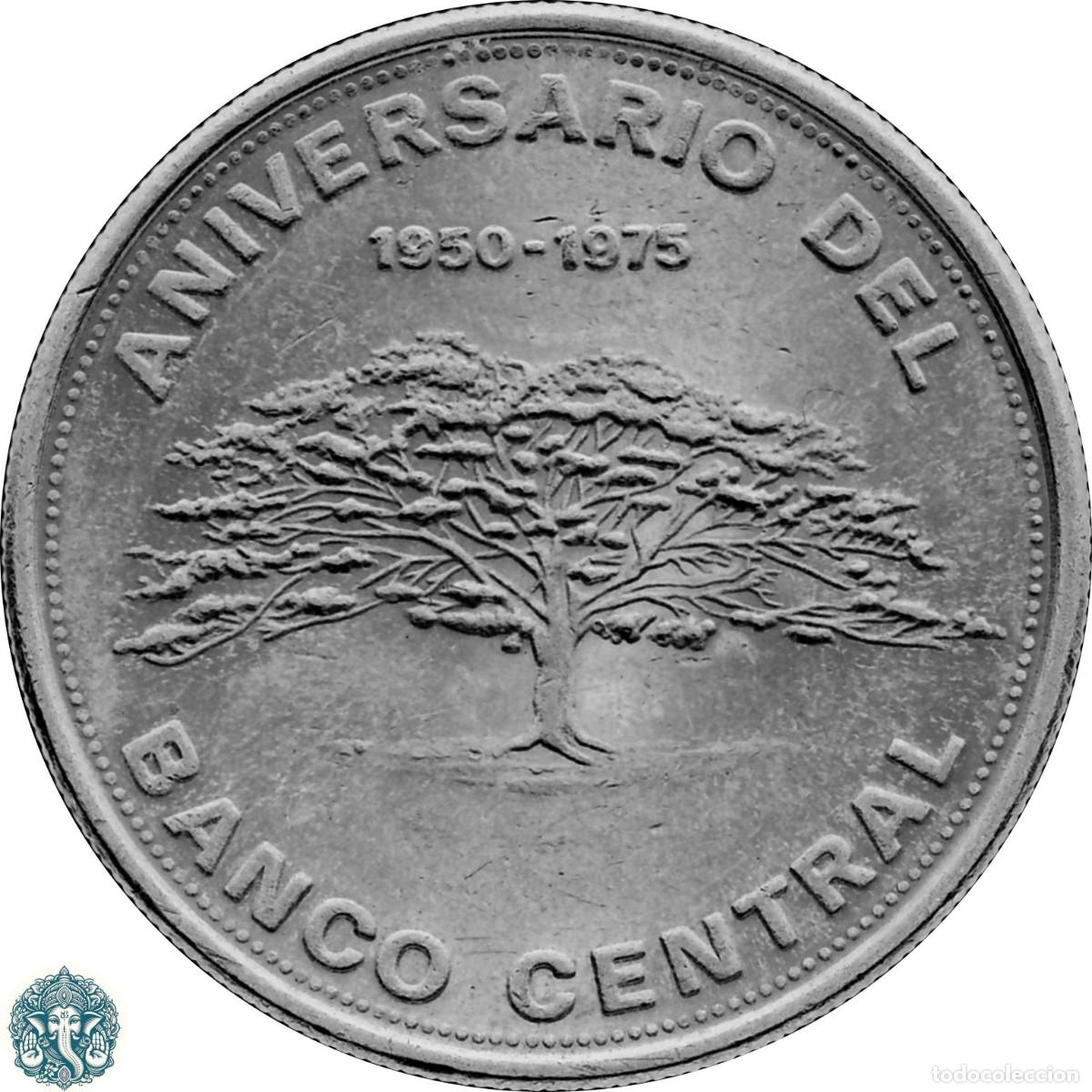 Monedas antiguas de Am&eacute;rica: COSTA RICA 10 Colones 1975 25 Aniversario Banco Central KM#204