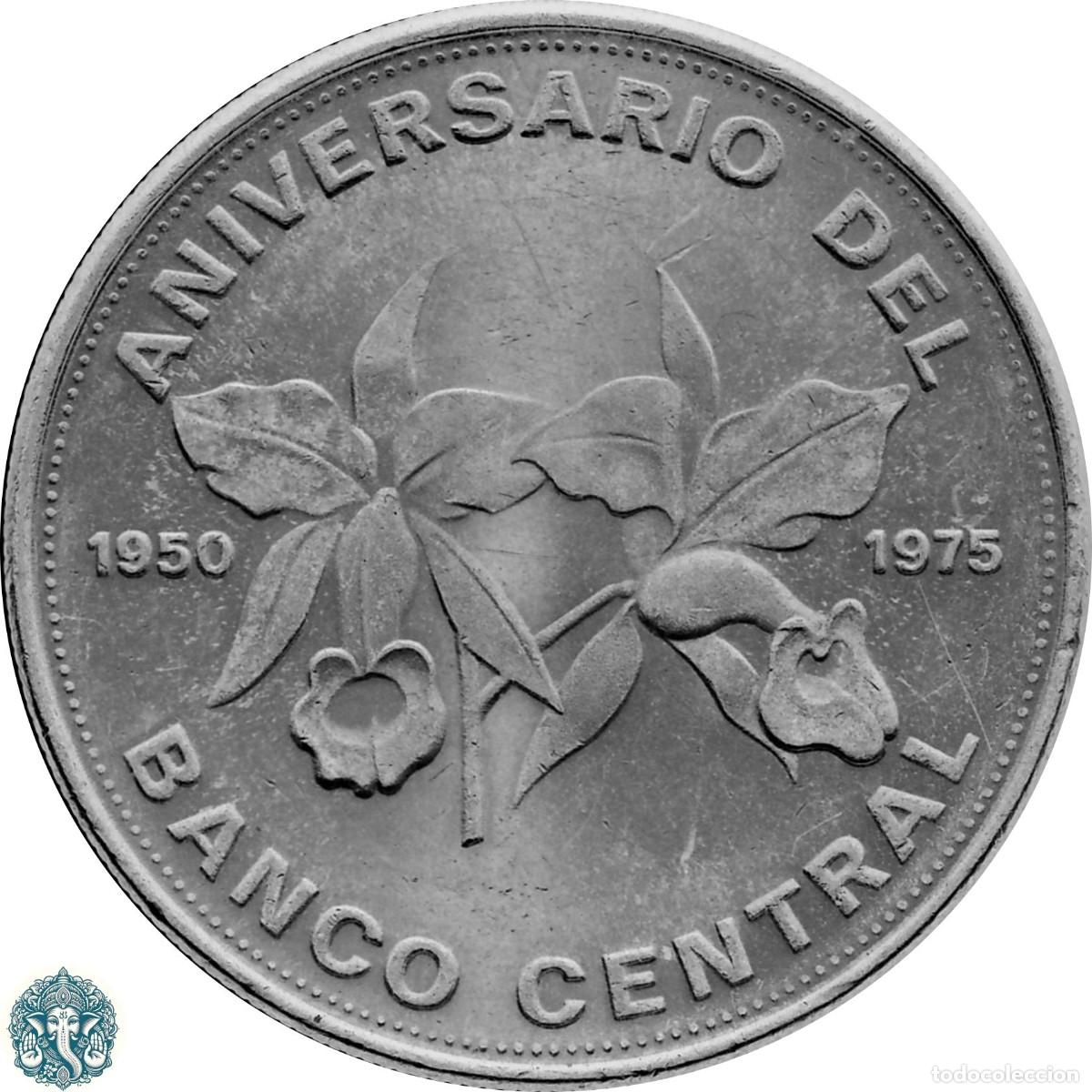 Monedas antiguas de Am&eacute;rica: COSTA RICA 20 Colones 1975 25 Aniversario Banco Central KM#205