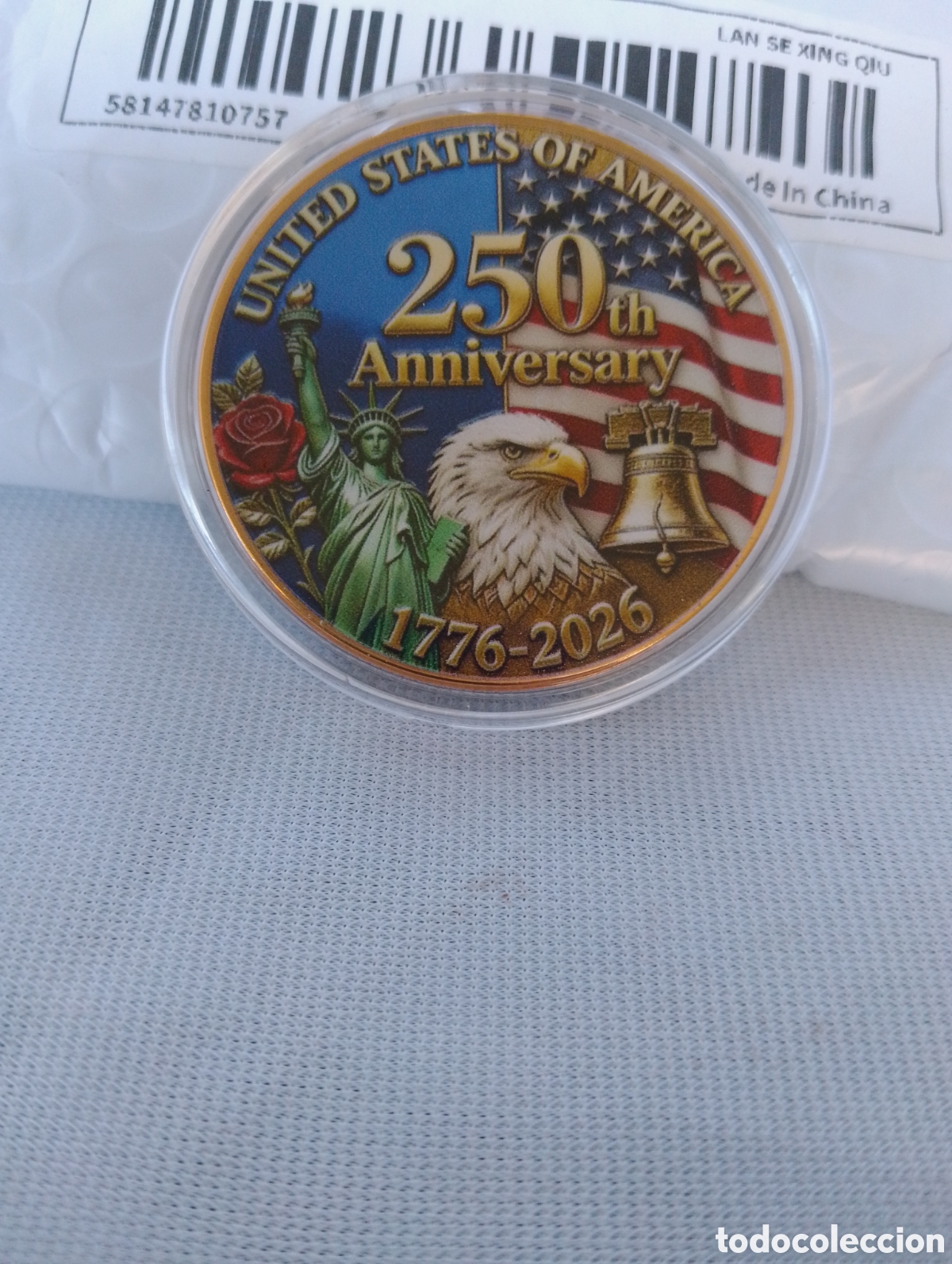 Monedas antiguas de Am&eacute;rica: Moneda Token 250 aniv. Estados Unidos