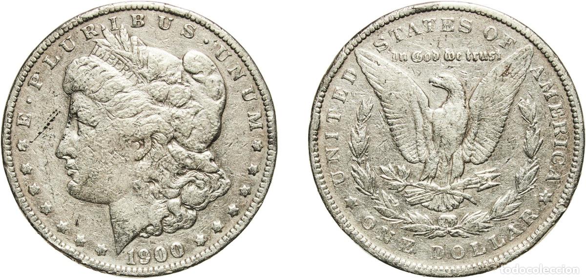 Monedas antiguas de Am&eacute;rica: United States Federal republic 1900 1 Dollar &rdquo;Morgan Dollar&rdquo; Silver (.900) (.100 copper) Philadelph