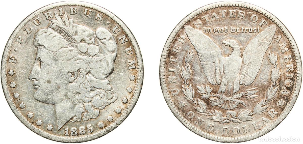 Monedas antiguas de Am&eacute;rica: United States Federal republic 1885 1 Dollar &rdquo;Morgan Dollar&rdquo; Silver (.900) (.100 copper) Philadelph