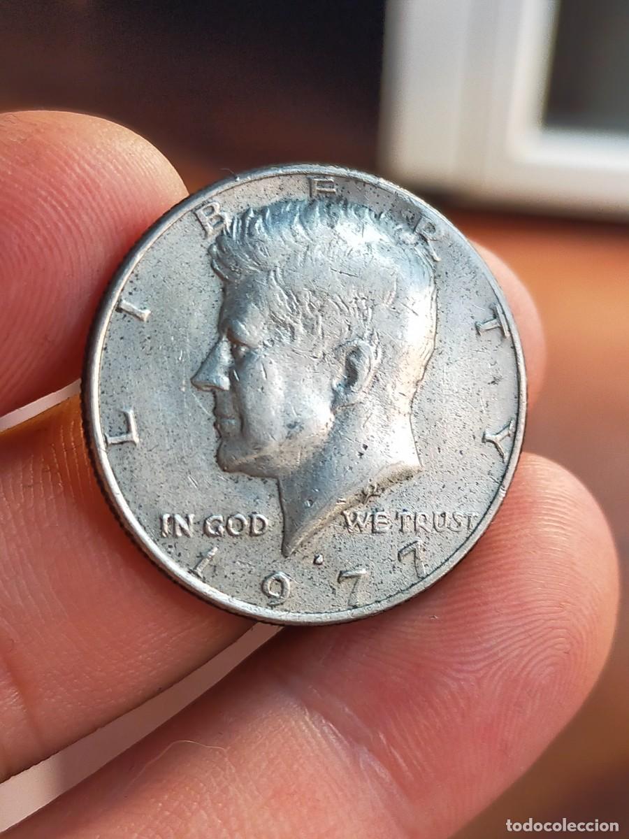 Monete antiche di America: MONEDA DE 1/2 0.5 MEDIO HALF DOLAR DOLLAR 1977 D DENVER USA ESTADOS UNIDOS AMERICA