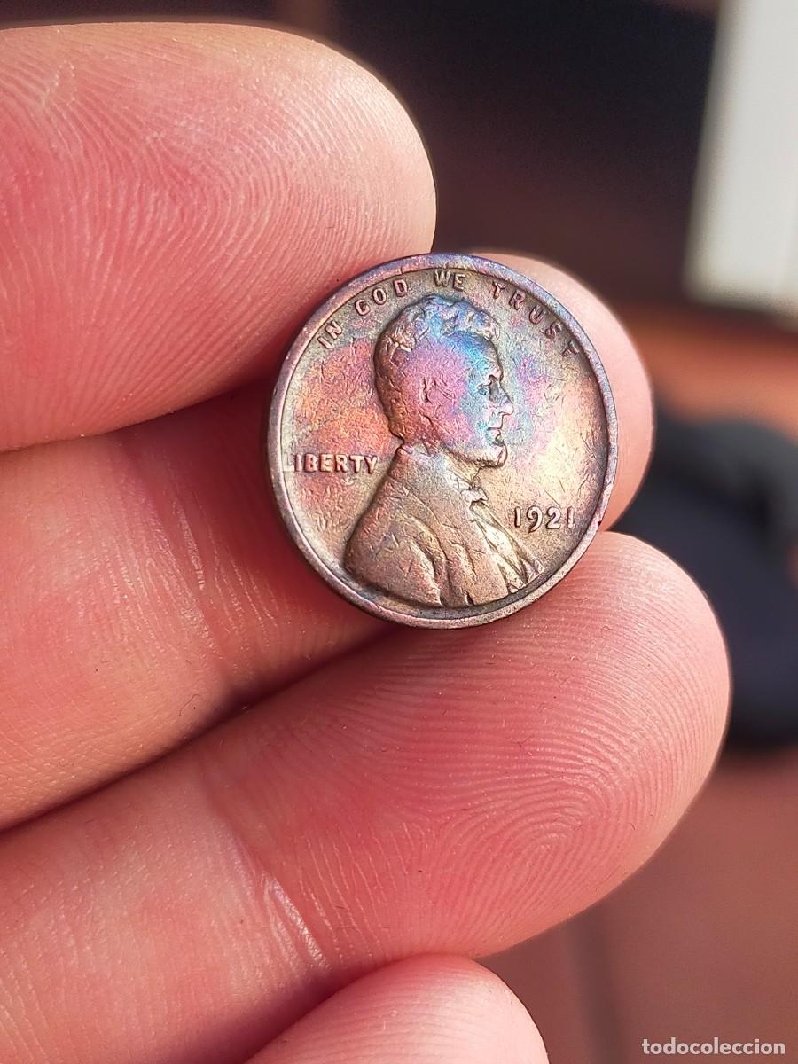 Monedas antiguas de Am&eacute;rica: MONEDA DE 1 UN CENTAVO CENT 1921 USA ESTADOS UNIDOS AMERICA BUENA CONSERVACION