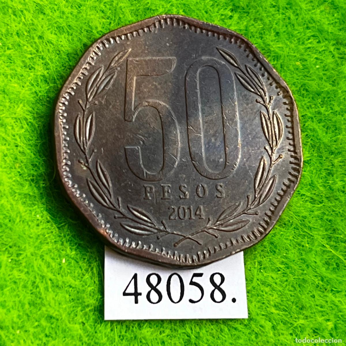 Monedas antiguas de Am&eacute;rica: Chile 50 pesos 2014, - Foto 2